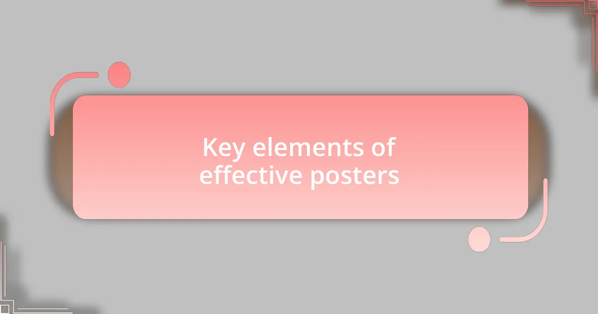 Key elements of effective posters